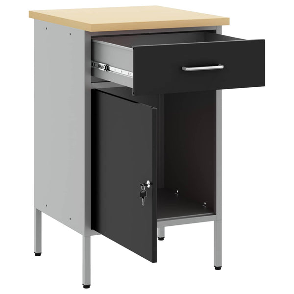 Werkbank mit Schubladen, Schwarz/Grau, 50x55x85 cm