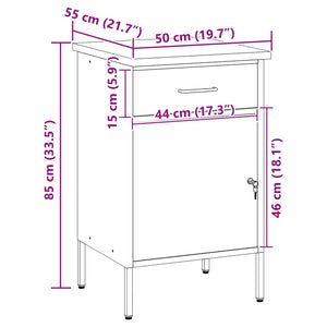 Werkbank mit Schubladen, Schwarz/Grau, 50x55x85 cm