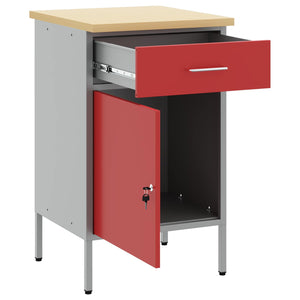 Werkbank Rot/Grau 50x55x85cm