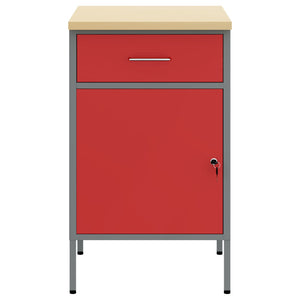 Werkbank Rot/Grau 50x55x85cm