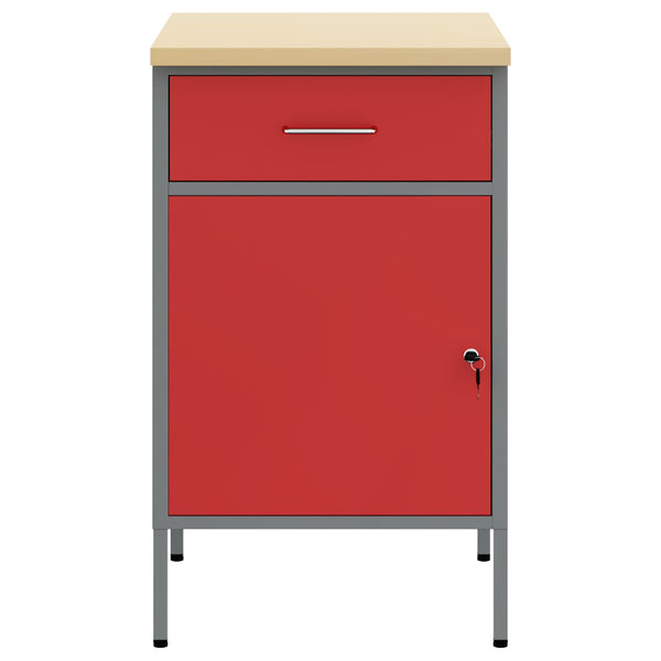 Werkbank Rot/Grau 50x55x85cm