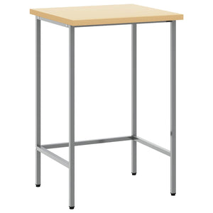 Grauer Ecktisch 55x55 cm Stahl/Holz