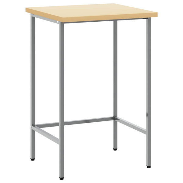 Grauer Ecktisch 55x55 cm Stahl/Holz