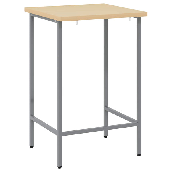 Grauer Ecktisch 55x55 cm Stahl/Holz