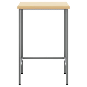 Grauer Ecktisch 55x55 cm Stahl/Holz