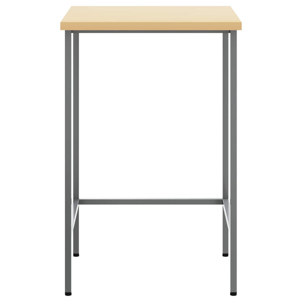 Grauer Ecktisch 55x55 cm Stahl/Holz