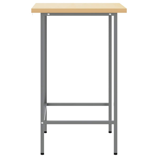 Grauer Ecktisch 55x55 cm Stahl/Holz