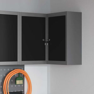 Werkzeugschrank mit Regal, Schwarz/Grau, 55 cm