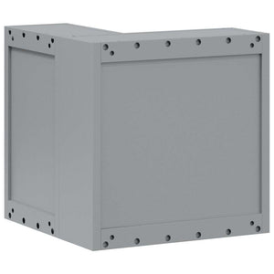 Werkzeugschrank mit Regal, Schwarz/Grau, 55 cm