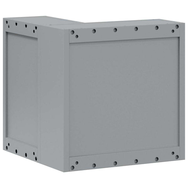Werkzeugschrank mit Regal, Schwarz/Grau, 55 cm