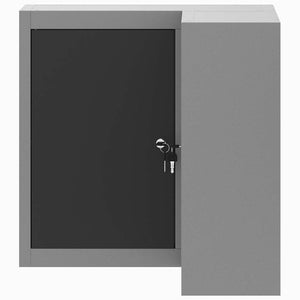 Werkzeugschrank mit Regal, Schwarz/Grau, 55 cm
