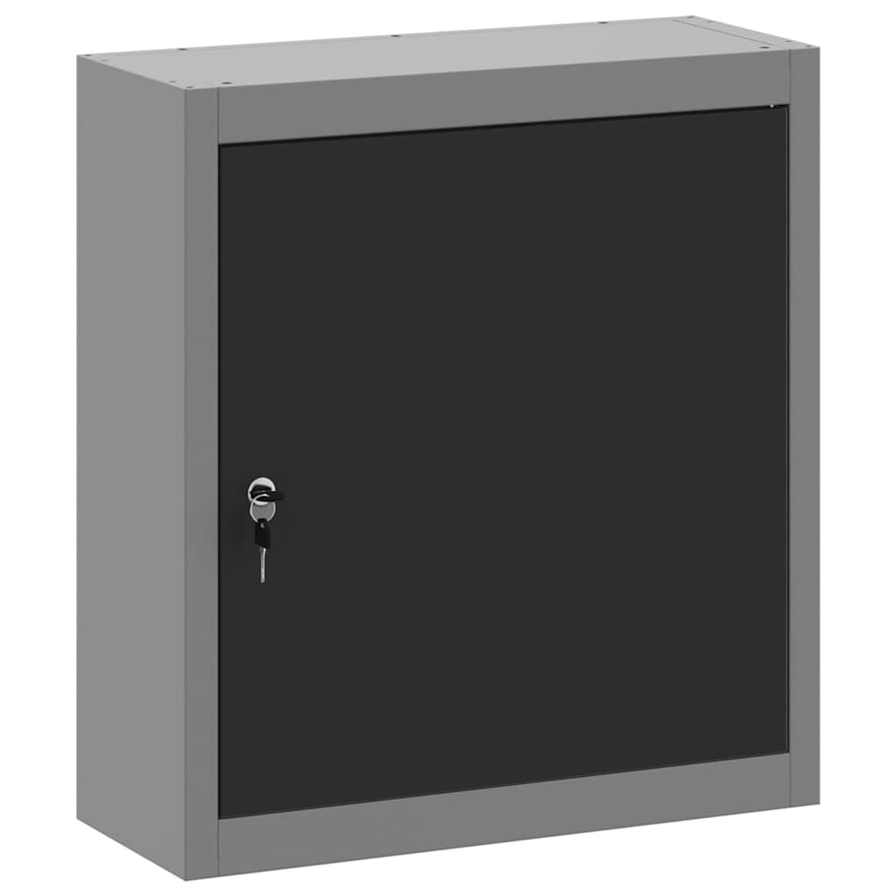 Werkzeugschrank mit Regal, Schwarz/Grau, 50 cm