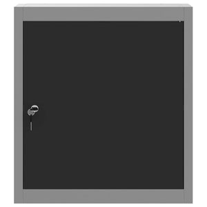 Werkzeugschrank mit Regal, Schwarz/Grau, 50 cm