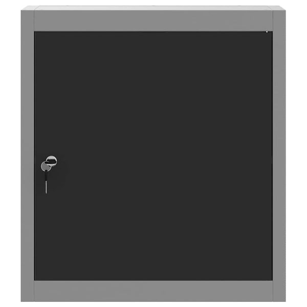 Werkzeugschrank mit Regal, Schwarz/Grau, 50 cm