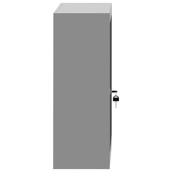 Werkzeugschrank mit Regal, Schwarz/Grau, 50 cm