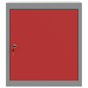 Werkzeugschrank mit Regal, Rot/Grau, 50x55 cm