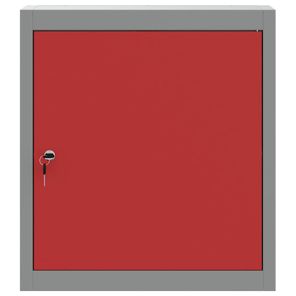 Werkzeugschrank mit Regal, Rot/Grau, 50x55 cm