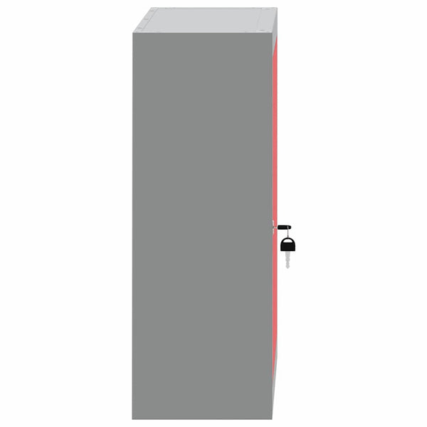 Werkzeugschrank mit Regal, Rot/Grau, 50x55 cm