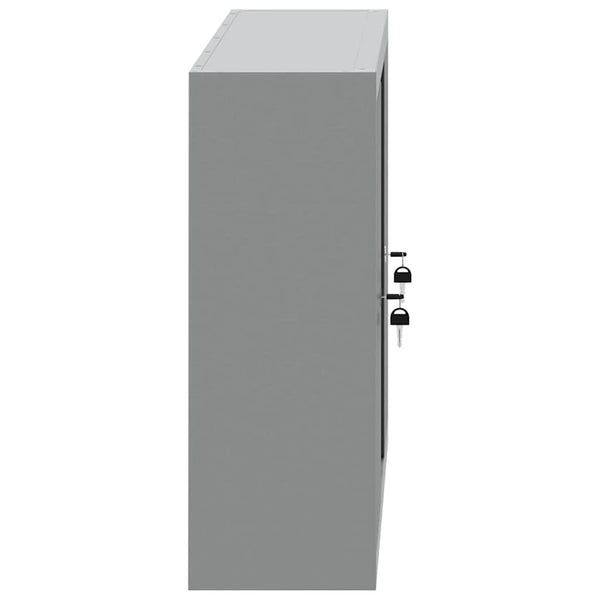 Werkzeugschrank mit Regal Schwarz/Grau 100x20x55cm