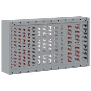 Werkzeugschrank mit Regal Rot/Grau 100x20x55cm
