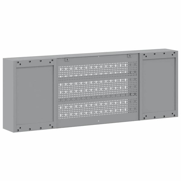 Werkzeugschrank mit Regal, Schwarz/Grau, 150 cm