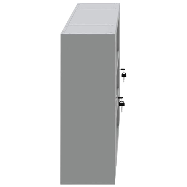Werkzeugschrank mit Regal, Schwarz/Grau, 150 cm