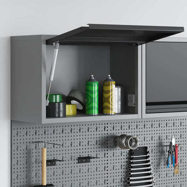 Werkzeugschrank mit Stauraum Schwarz/Grau 50cm