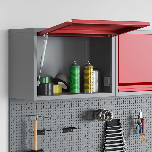 Werkzeugschrank mit Stauraum Rot/Grau 50cm