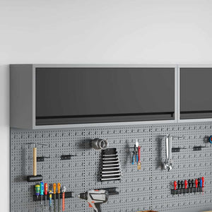 Werkzeugschrank mit Stauraum, Schwarz/Grau, 100cm