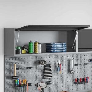 Werkzeugschrank mit Stauraum, Schwarz/Grau, 100cm