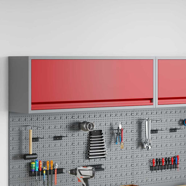 Werkzeugschrank mit Stauraum Rot/Grau 100cm