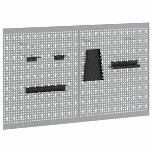 Werkzeugwandpaneel Grau 2-teilig 100x60 cm