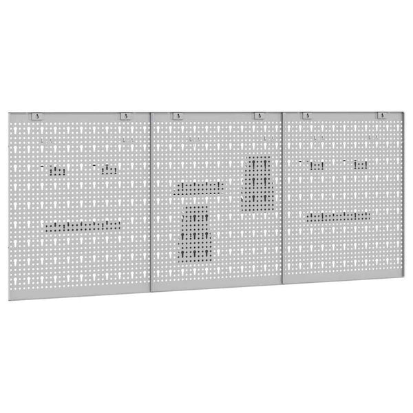 Werkzeugwandpaneel Grau 150x60cm 3-teilig