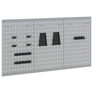 Werkzeugwandpaneel Grau 150x80 cm, 3-teilig