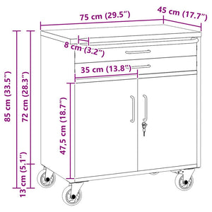 Werkbank mit Schubladen 75x45x85 cm