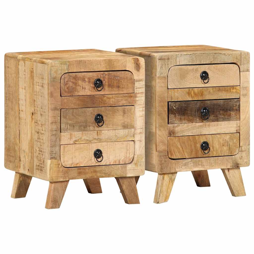 Nachttische 2er Set Mango Massivholz