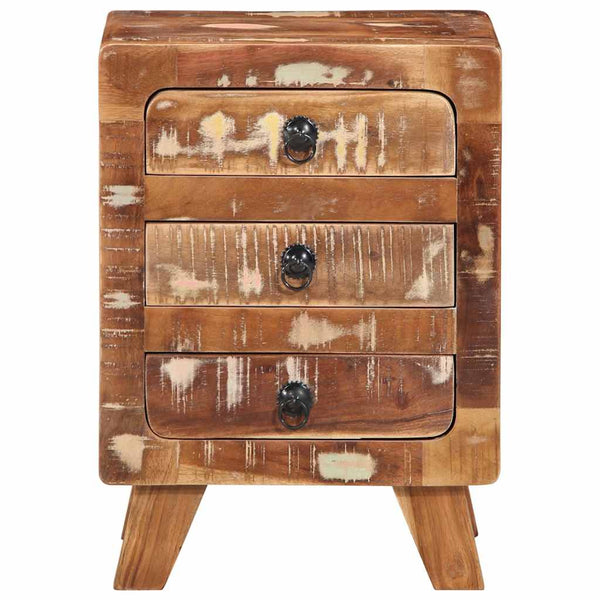 Massivholz Nachttisch Altholz 37x32x50 cm