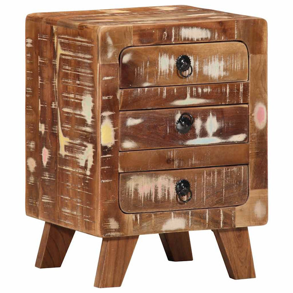 Massivholz Nachttisch Altholz 37x32x50 cm
