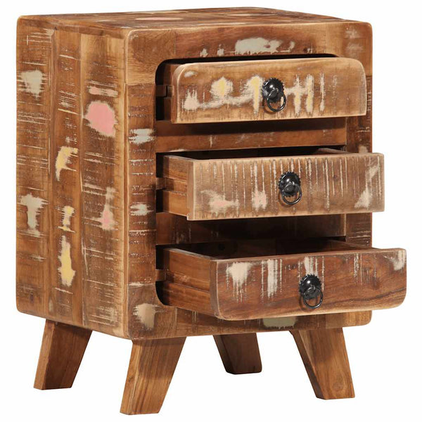 Massivholz Nachttisch Altholz 37x32x50 cm