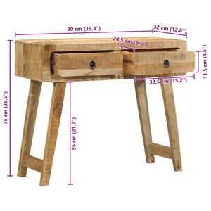 Konsolentisch Mango Massivholz 90 cm