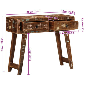 Konsolentisch Altholz 90x75 cm