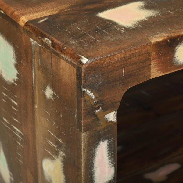 Couchtisch aus massivem Recyclingholz 90x50 cm