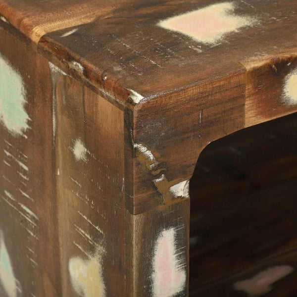 Couchtisch 50x50 cm Upgecyceltes Massivholz