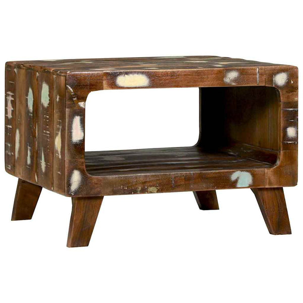 Couchtisch 50x50 cm Upgecyceltes Massivholz