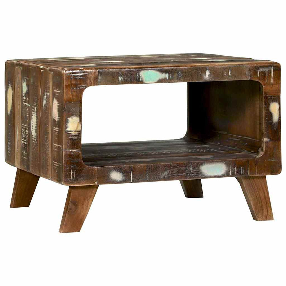 Couchtisch 50x50 cm Upgecyceltes Massivholz