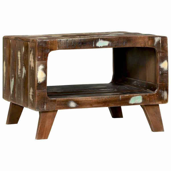 Couchtisch 50x50 cm Upgecyceltes Massivholz