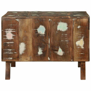 Couchtisch 50x50 cm Upgecyceltes Massivholz