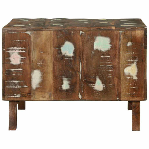 Couchtisch 50x50 cm Upgecyceltes Massivholz