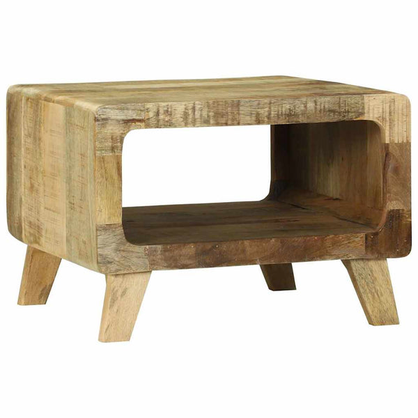 Couchtisch Braun Mango Massivholz 50x50 cm
