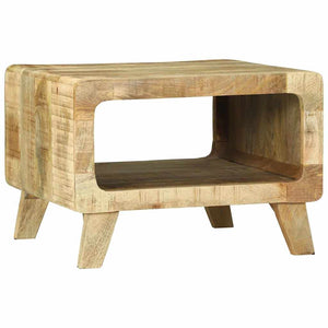 Couchtisch Braun Mango Massivholz 50x50 cm